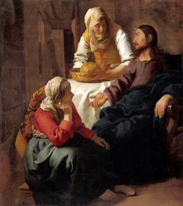 مسیح در خانه ی مارتا و مریم اثر یوهانس ورمیر
