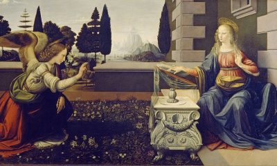 نقاشی بشارت اثر لئوناردو داوینچی